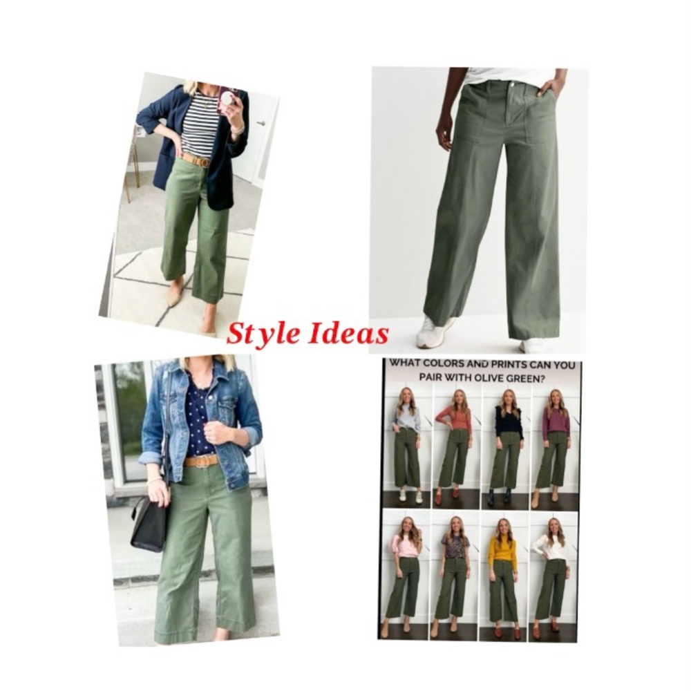 Liz Claiborne Wide Leg High Rise Twill Pants NWOT